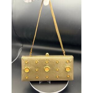 VINTAGE | Whiting & Davis | Gold Mesh "Eyelet" Evening Clutch | 1960/1970's